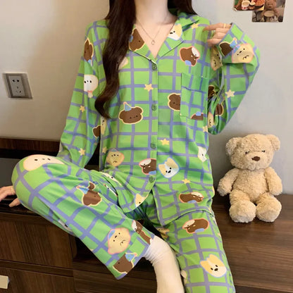 Purple Heart Sweet Style Sleepwear