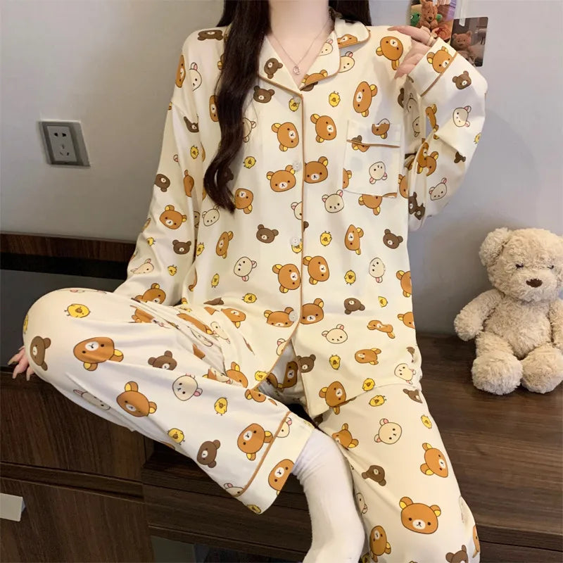 Purple Heart Sweet Style Sleepwear