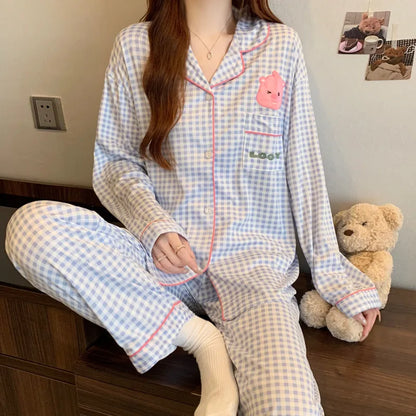 Purple Heart Sweet Style Sleepwear