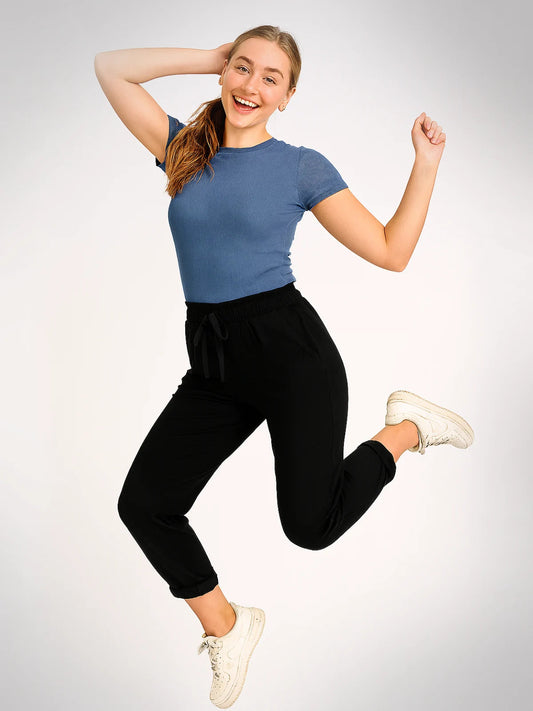 Italian Joggers Floral Print and Plain