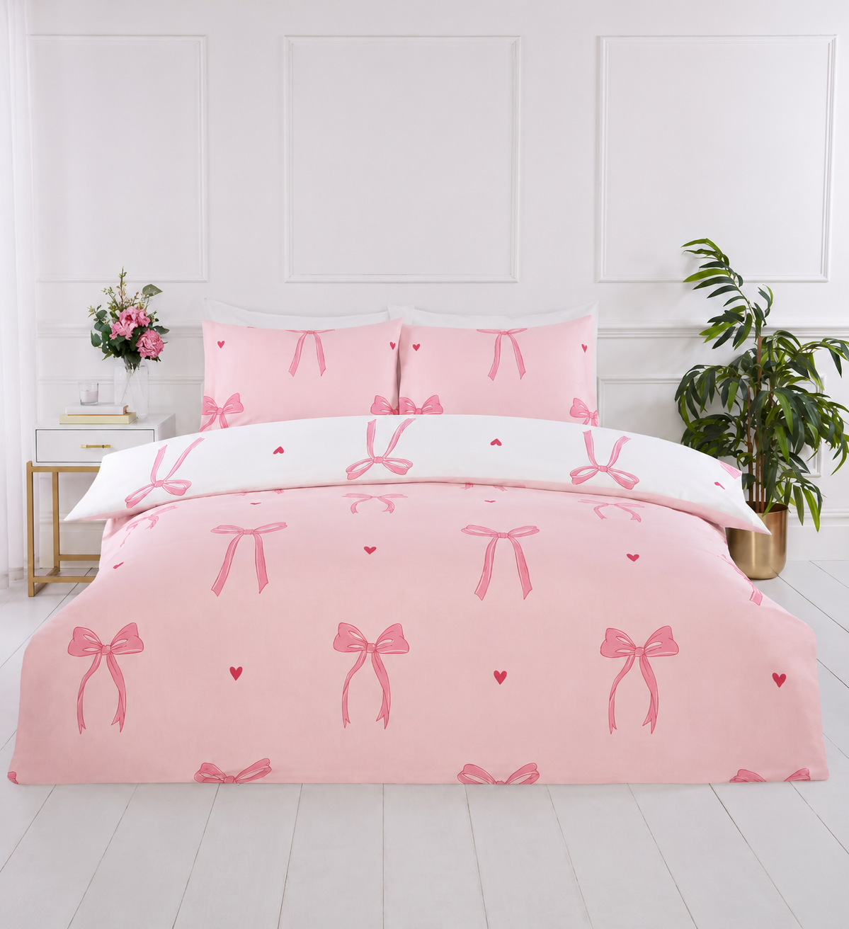 Printed Bows Duvet Set DOUBLE