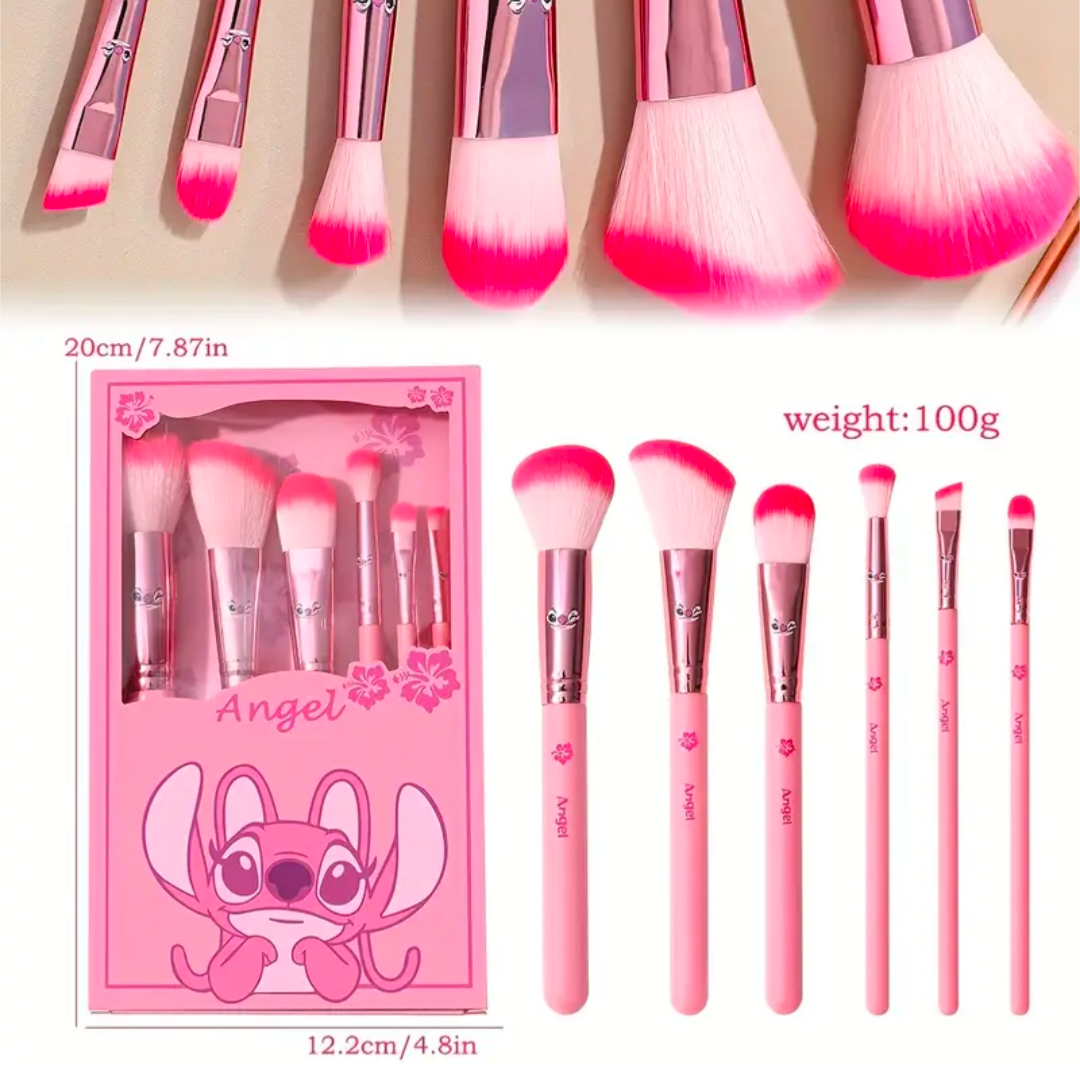 Set of 6 Angel MakeUp Brushes