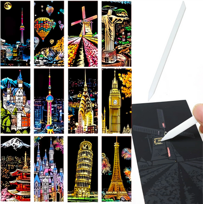 12pc Scratch Art for Adults