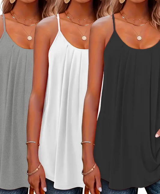 Ladies 3pc Strap Vest Tunic