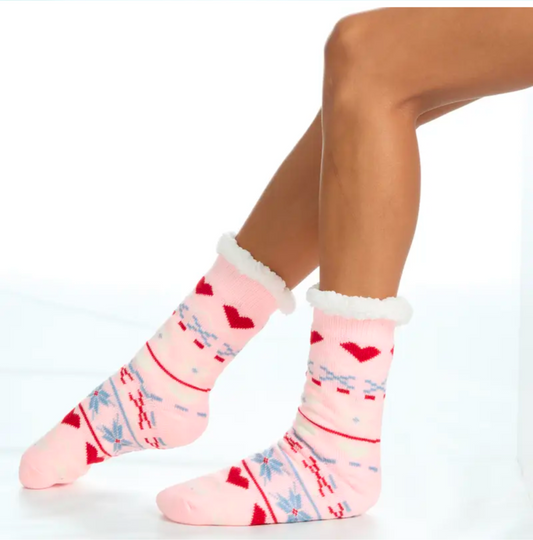 Ladies Warm Sherpa Socks