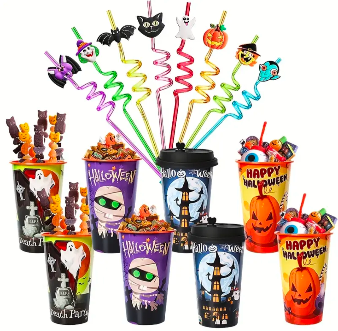 Halloween Cups and Straws