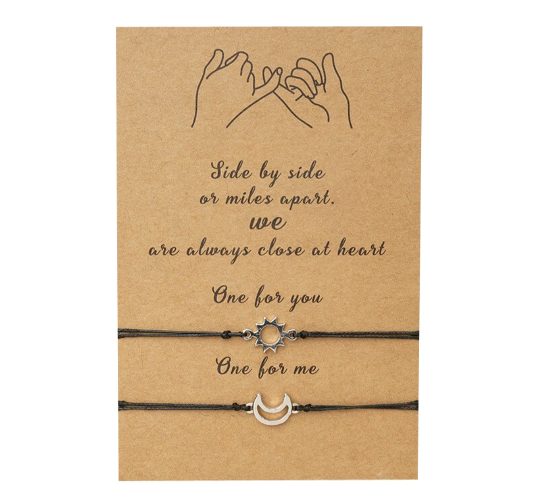 Sun & Moon Friendship Bracelet Gift