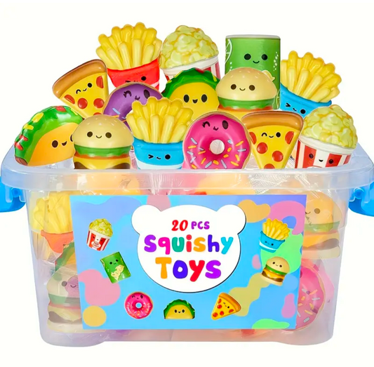 20Pc Mini Squishy Toy Tub