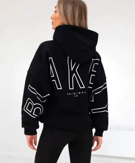 BLKY European Fashion Printed Hoodie
