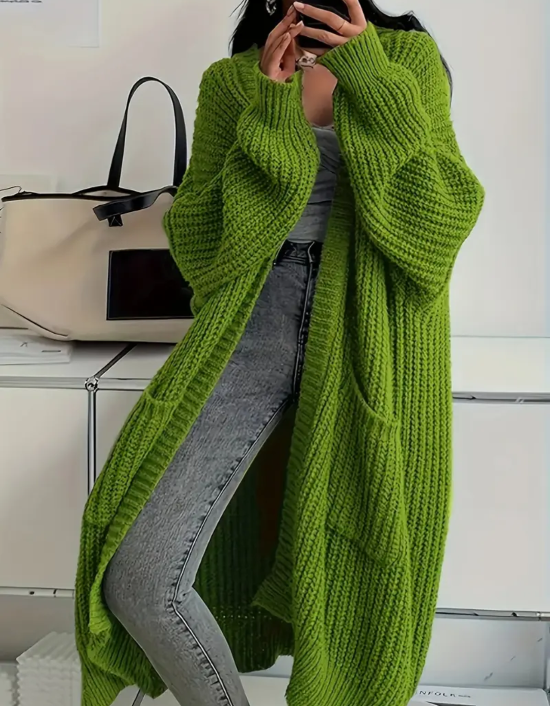 Long Sleeve Long Length Cardigan