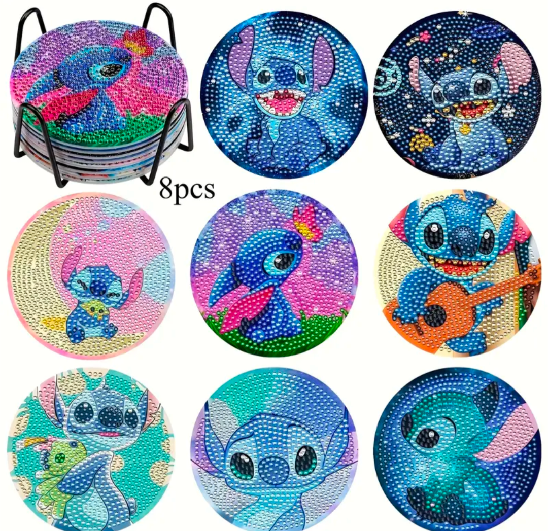 8pc Stitch Diamond Art Coaster