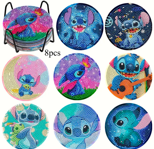 8pc Stitch Diamond Art Coaster