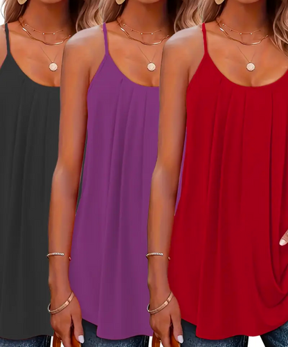 Ladies 3pc Strap Vest Tunic