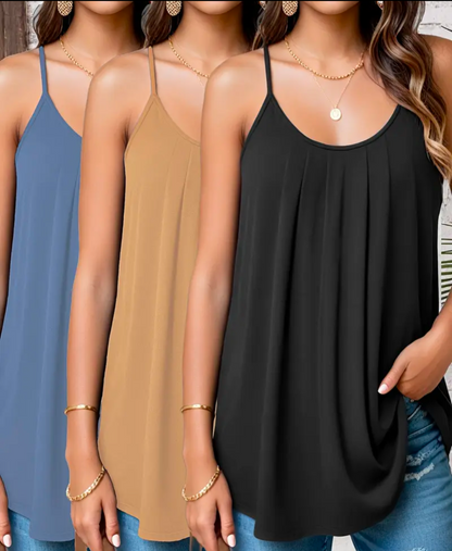 Ladies 3pc Strap Vest Tunic