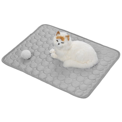 Self Cooling Pet Dog Cat Mat Heat Relief Non-Toxic Summer Pad 150x100cm XXL Grey