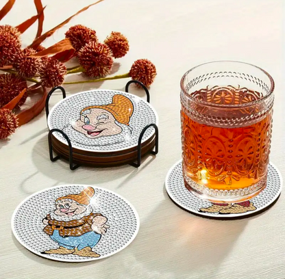 Seven Dwarfs Diamond Art Coaster Set