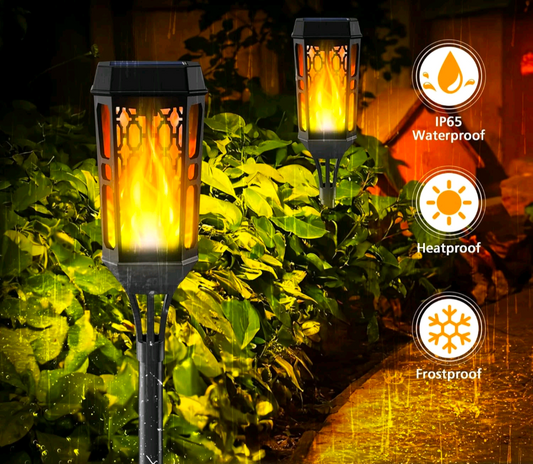 Flame Effect Pathway Solar Lights