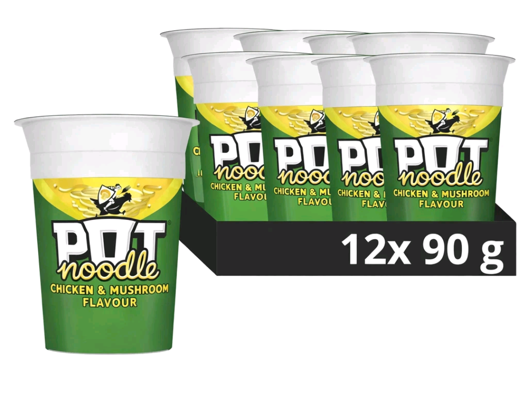 Pot Noodle Chicken & Mushroom Pot Noodle 12x90g