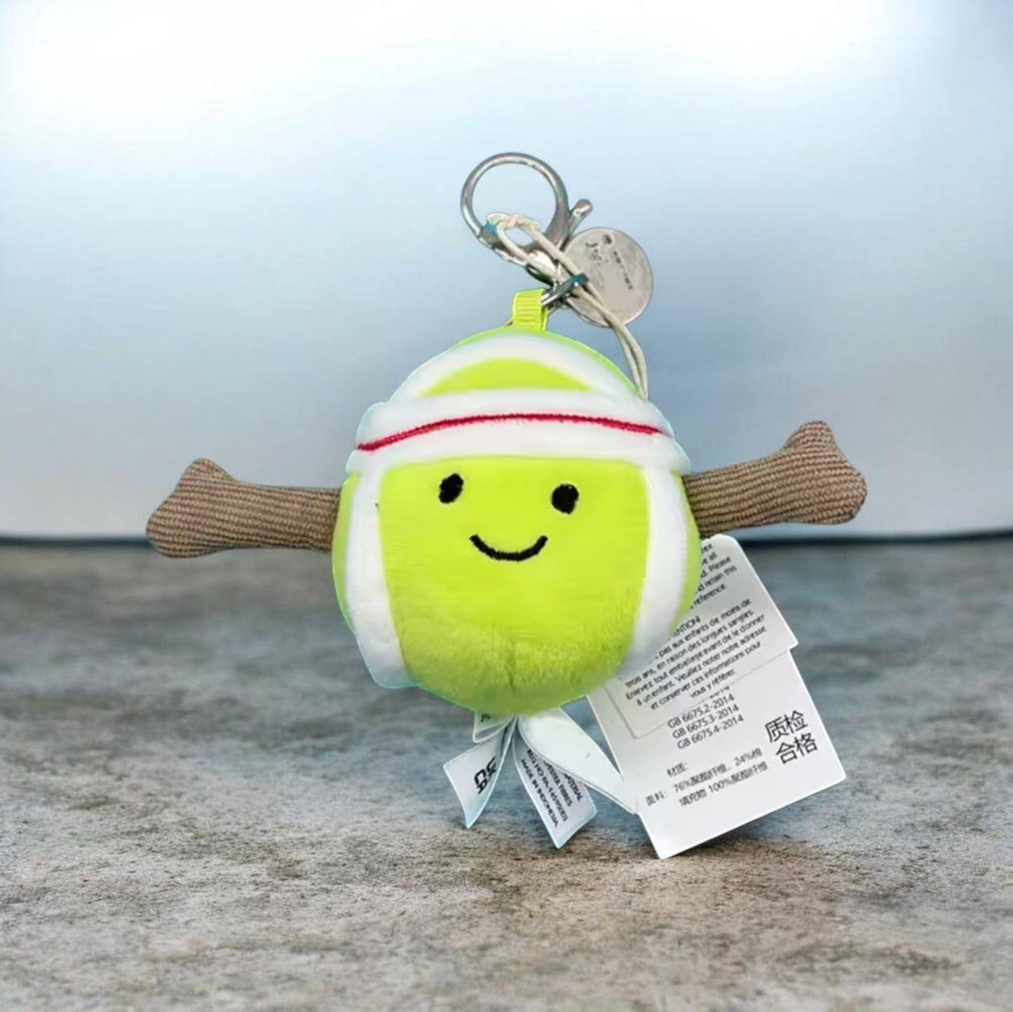 Tennis Ball Keyring / Bag Charm
