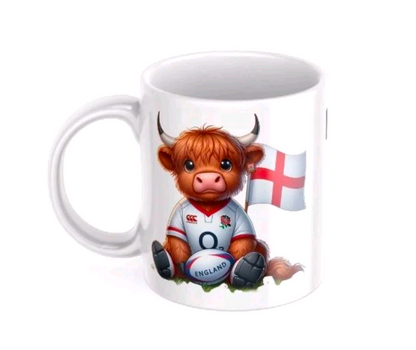 Highland Cow Mug , England, Ireland, Scotland, Wales