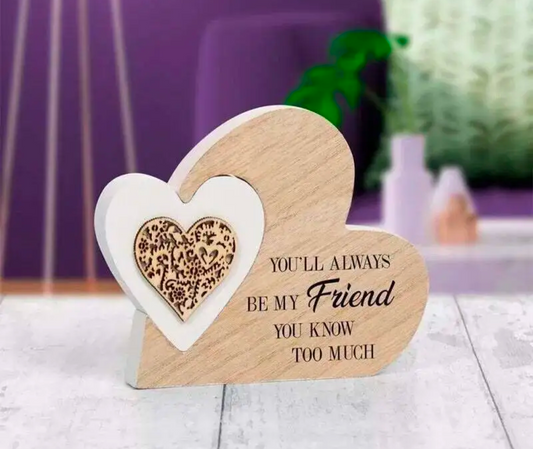 Friend Forever Double Hear Plaque