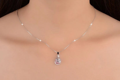 Pink Moonstone Pendant Necklace