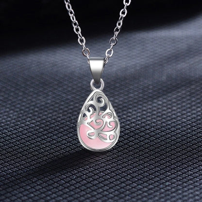 Pink Moonstone Pendant Necklace