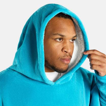 Supersoft Hoodie Blanket, Adults - Sea Blue