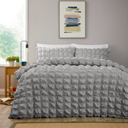 Soho Grey Microfibre Duvet Cover Set with Pillowcases