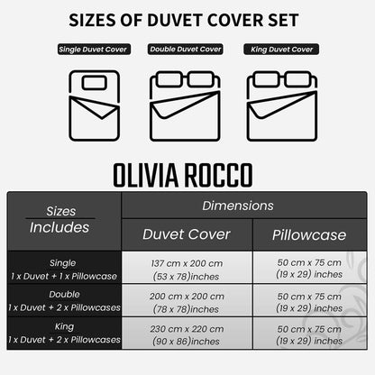Taxila Duvet Cover Set Easy Care Quilt Covers with Pillowcases