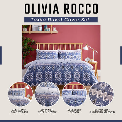 Taxila Duvet Cover Set Easy Care Quilt Covers with Pillowcases