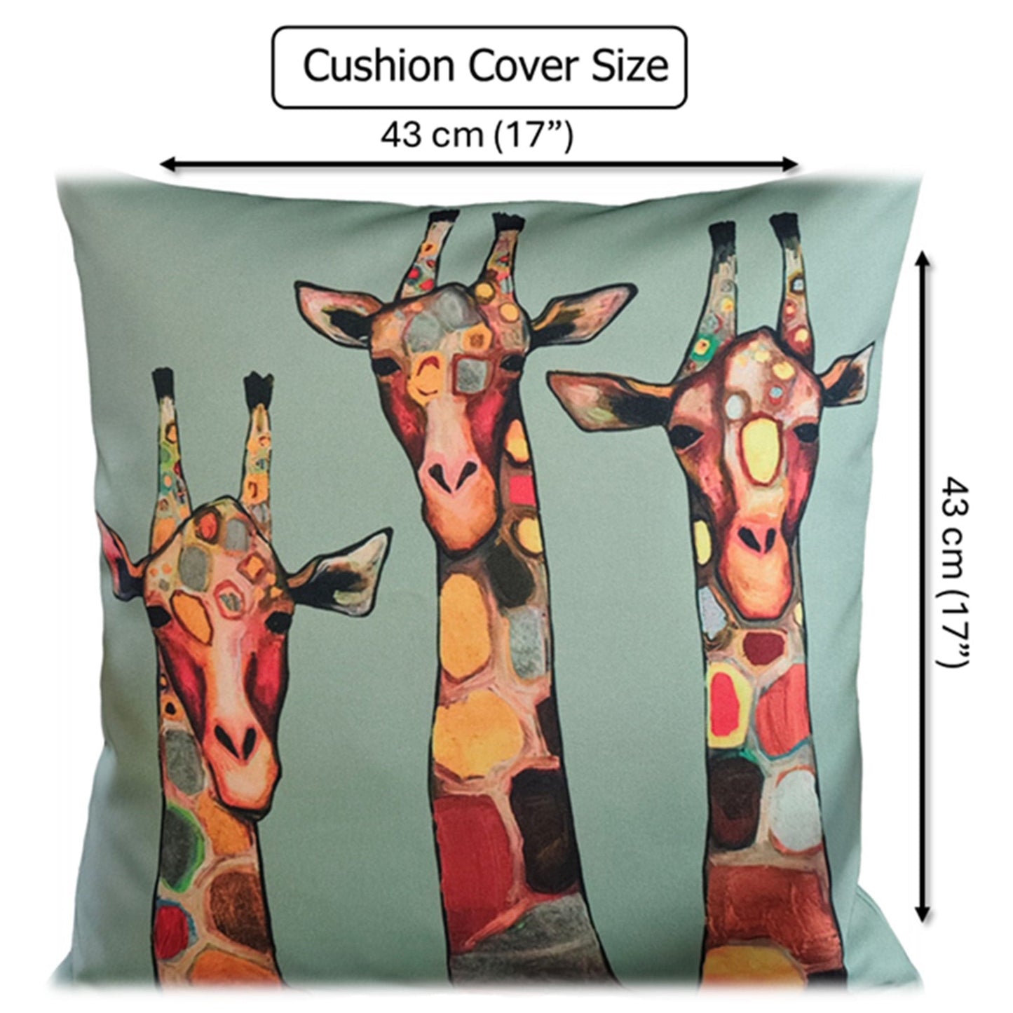 Waterproof Breathable Giraffe Hollowfibre Filled Cushion