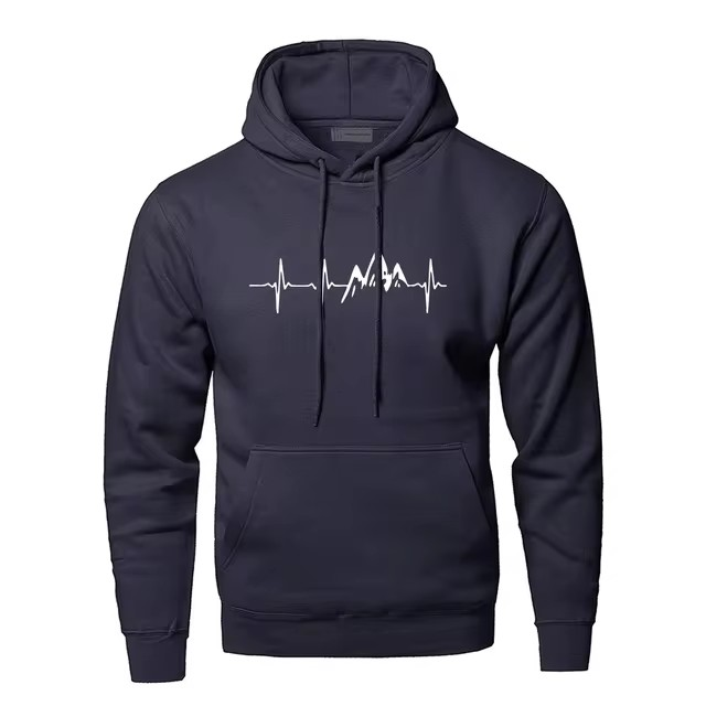 Mens Heartbeat Hoodie